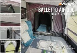Vango Airbeam Vango Balletto Air 390 Elements ProShield Caravan Awning (2023) -Outdoor Camping Store balletto air 390 eps in