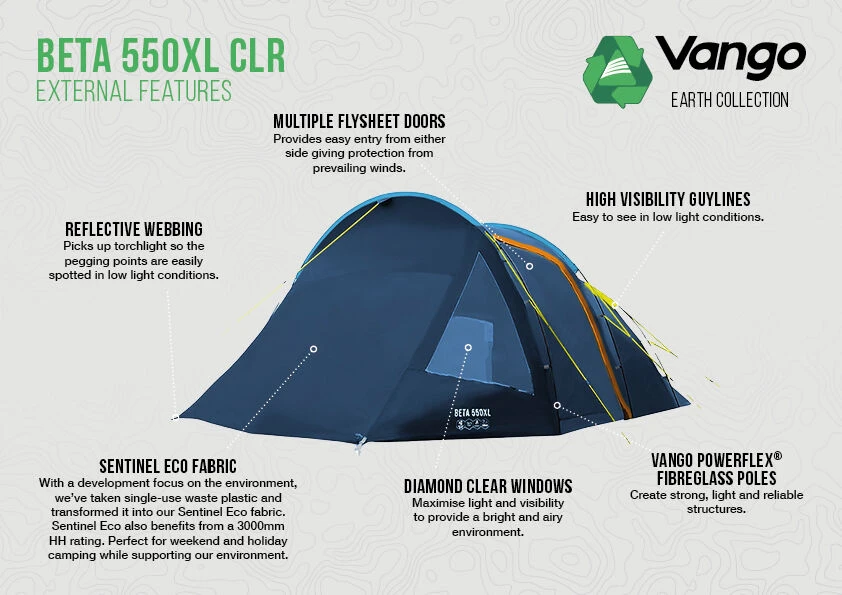 Vango Beta CLR 550xl Tent (2023) Vango Beta CLR 550xl Tent (2023) -Outdoor Camping Store