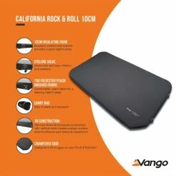 Vango California Rock & Roll 10cm Self Inflating Mat -Outdoor Camping Store california rock roll 10cm low res