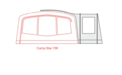 Outdoor Revolution Camp Star Side Porch (500xl, 600, 700) (2022) -Outdoor Camping Store campstar side porch floorplan 5 1
