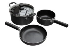Outdoor Revolution 3 Piece Induction Pan Set 3 Outdoor Revolution 3 Piece Induction Pan Set -Outdoor Camping Store cook2112 3pceinductionpanset l1
