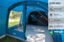 Vango Aether Poled 450XL Tent (2022) -Outdoor Camping Store earth collection poled infographics call outs5