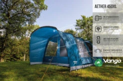 Vango Aether Poled 450XL Tent (2022) -Outdoor Camping Store earth collection poled infographics call outs6