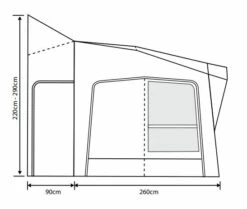 Outdoor Revolution Esprit Pro X 350M Awning (220-290cm) -Outdoor Camping Store esprit 350 x fl1