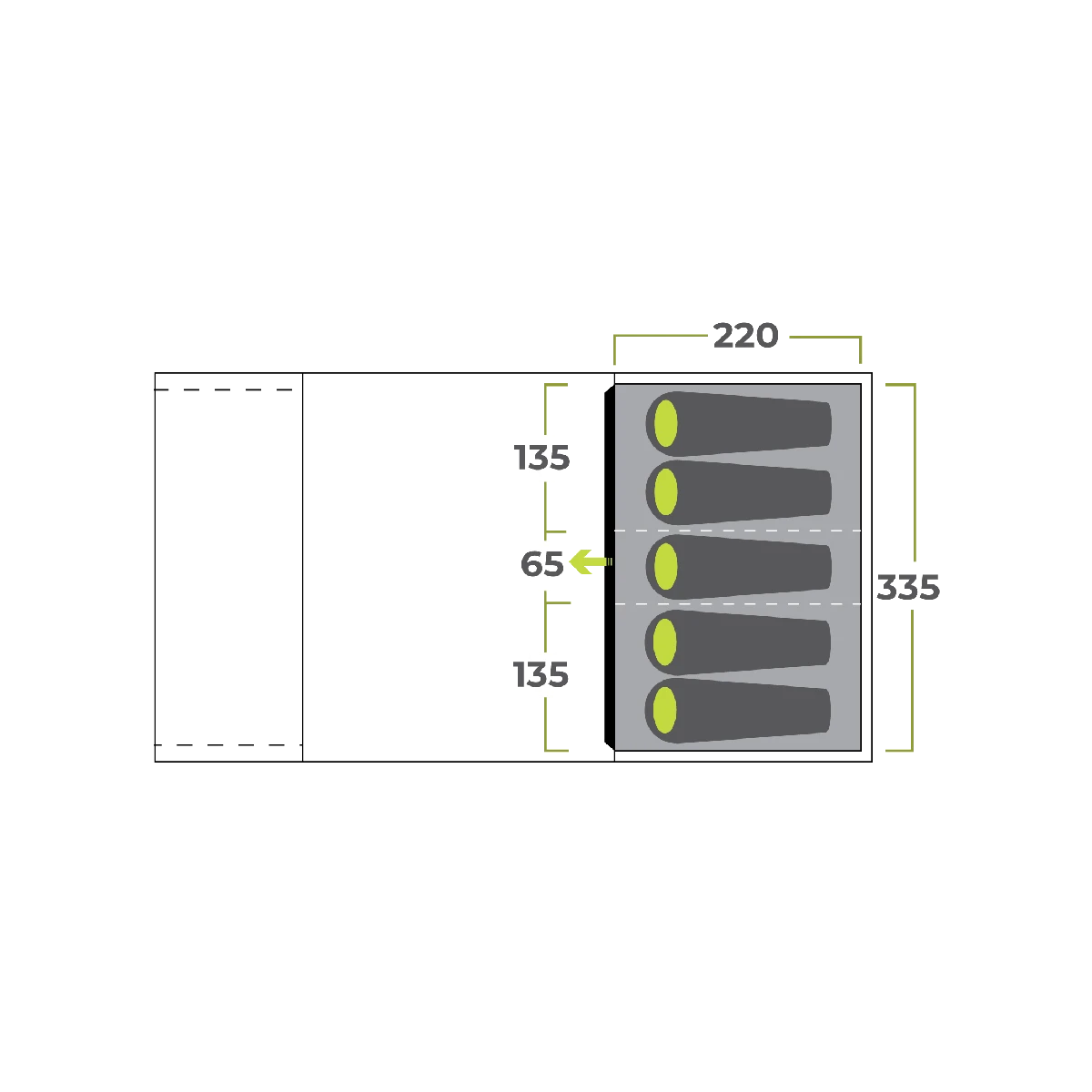 Zempire Evo TL V2 Air Tent (2023) Zempire Evo TL V2 Air Tent (2023) -Outdoor Camping Store evo tl 0197002 floor plan 001 b 1