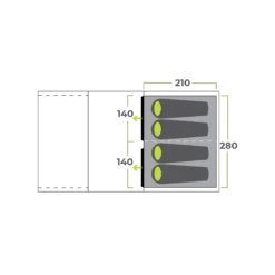 Zempire Evo TM V2 Air Tent (2023) -Outdoor Camping Store evo tm 0197003 floor plan 001 b