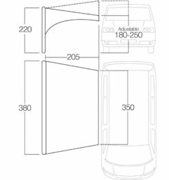 Vango AirBeam Sky Canopy 3.5m 5 Vango AirBeam Sky Canopy 3.5m -Outdoor Camping Store floorplan35 3