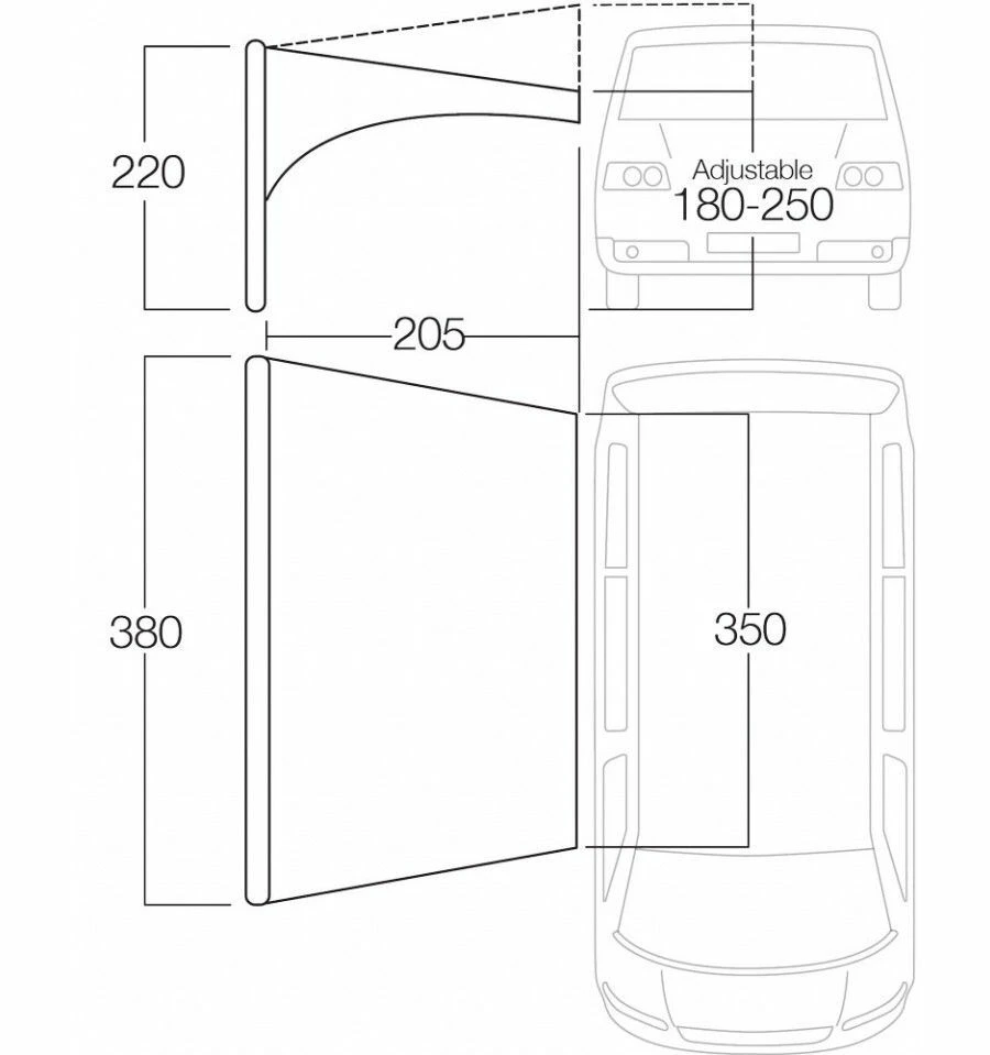 Vango AirBeam Sky Canopy 3.5m Vango AirBeam Sky Canopy 3.5m -Outdoor Camping Store floorplan35 3