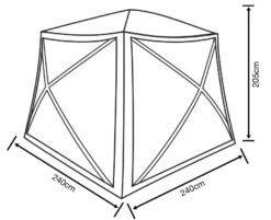 Outdoor Revolution Screenhouse 5 -Outdoor Camping Store floorplan 1