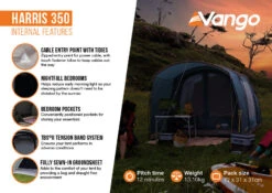 Vango Harris 350 Poled Tent (2023) -Outdoor Camping Store harris 350 infographic2