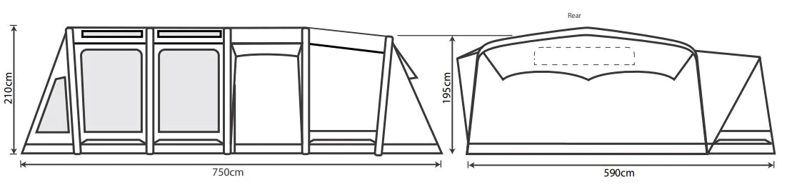 Outdoor Revolution Kalahari PC 7.0 Tent (2022) Outdoor Revolution Kalahari PC 7.0 Tent (2022) -Outdoor Camping Store kalahari 3