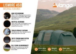 Vango Lismore 450 Poled Tent Package (2023) -Outdoor Camping Store lismore 450 infographic2