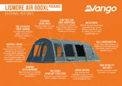 Vango Airbeam Vango Lismore Air 600XL Tent Package (2023) -Outdoor Camping Store lismore air 600xl package 1