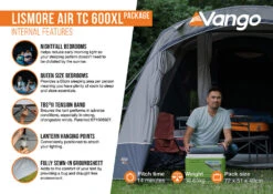 Vango Airbeam Vango Lismore Air TC 600XL Tent Package (2023) -Outdoor Camping Store lismore air tc 600xl package2