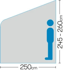 Westfield Mars 330 Motorhome Fixed Air Awning (245 - 260cm) -Outdoor Camping Store mars 6 midsize