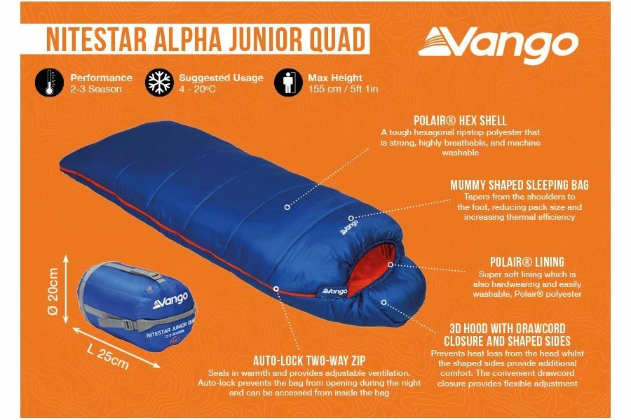 Vango Nitestar Alpha Junior Quad Vango Nitestar Alpha Junior Quad -Outdoor Camping Store nitestar alpha junior quad 1