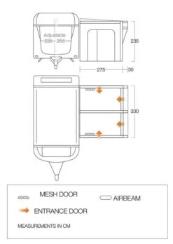 Vango Airbeam Vango Riviera Air 330 Elements ProShield Caravan Awning (2023) -Outdoor Camping Store riviera 330 floorplan
