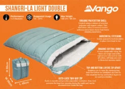 Vango Shangri-La Light Double Sleeping Bag (2023) 5 Vango Shangri-La Light Double Sleeping Bag (2023) -Outdoor Camping Store shangri la light double infographic 1