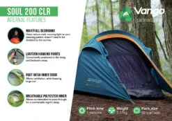 Vango Soul 200 CLR Tent -Outdoor Camping Store soul 200 clr infographic lr2