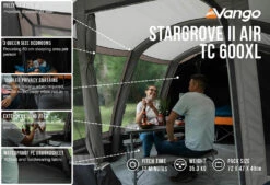 Vango Airbeam Vango Stargrove II TC 600XL Air Tent (2022) -Outdoor Camping Store stargrove ii air tc 600xl low res