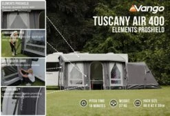 Vango Airbeam Vango Tuscany Air 400 Elements Proshield Caravan Awning (2023) 7 Vango Airbeam Vango Tuscany Air 400 Elements Proshield Caravan Awning (2023) -Outdoor Camping Store tuscany air 400 eps 1