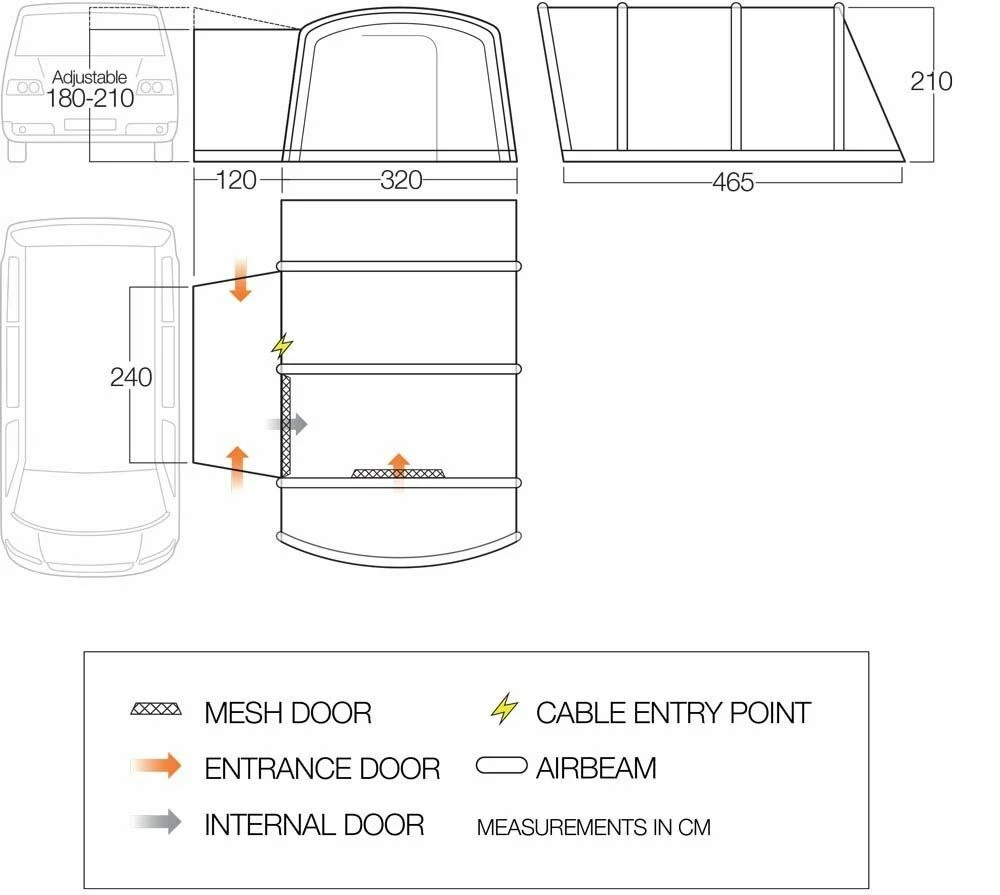 Vango Galli III Low Airaway Awning (2022) Vango Airbeam Vango Galli III Low Airaway Awning (2022) -Outdoor Camping Store vango 2019 awnings floorplan galli low