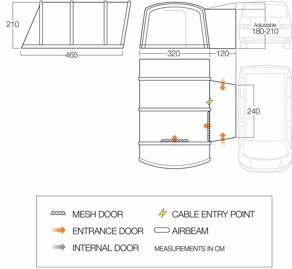 Vango Galli III RSV Low Awning Vango Airbeam Vango Galli III RSV Low Awning -Outdoor Camping Store vango 2019 awnings floorplan galli rsv low