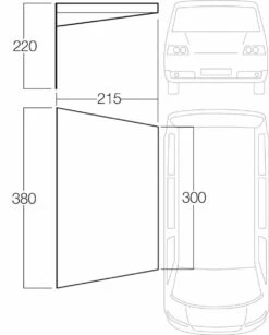 Vango Poled Sun Canopy (3m) -Outdoor Camping Store vango 2019 awnings floorplan sun canopy poled 3m van