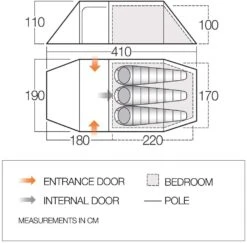 Vango Scafell 300+ Tent (2023) 3 Vango Scafell 300+ Tent (2023) -Outdoor Camping Store vango 2020 tents floorplan scafell 300 3