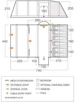 Vango Airbeam Vango Rome II Air 650XL Tent Package (2023) 5 Vango Airbeam Vango Rome II Air 650XL Tent Package (2023) -Outdoor Camping Store vango 2021 tents floorplan rome air 650xl hi