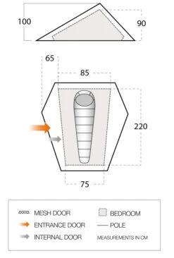 Vango Heddon 100 Tent (2022) -Outdoor Camping Store vango 2022 tents floorplan heddon 100 low res