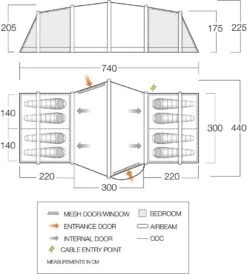 Vango Airbeam Vango Vesta Air 850xl Tent (2023) Bundle -Outdoor Camping Store vango 2022 tents floorplan vesta air 850xl