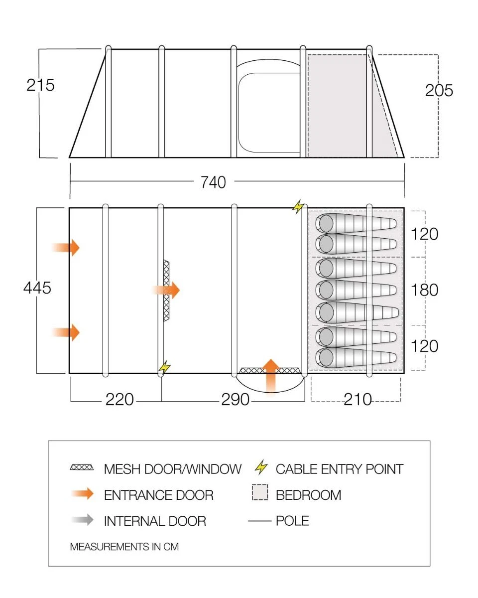 Vango Lismore Air 700DLX Tent Package (2023) Vango Airbeam Vango Lismore Air 700DLX Tent Package (2023) -Outdoor Camping Store vango 2023 tents floorplan