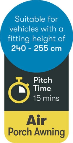 Westfield Vega 330 Performance Air Porch Awning (240 - 255cm) -Outdoor Camping Store vega 9 midsize